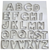 Set of 26 professional quality stianless steel cookie cutters in letter or alphabet shapes.