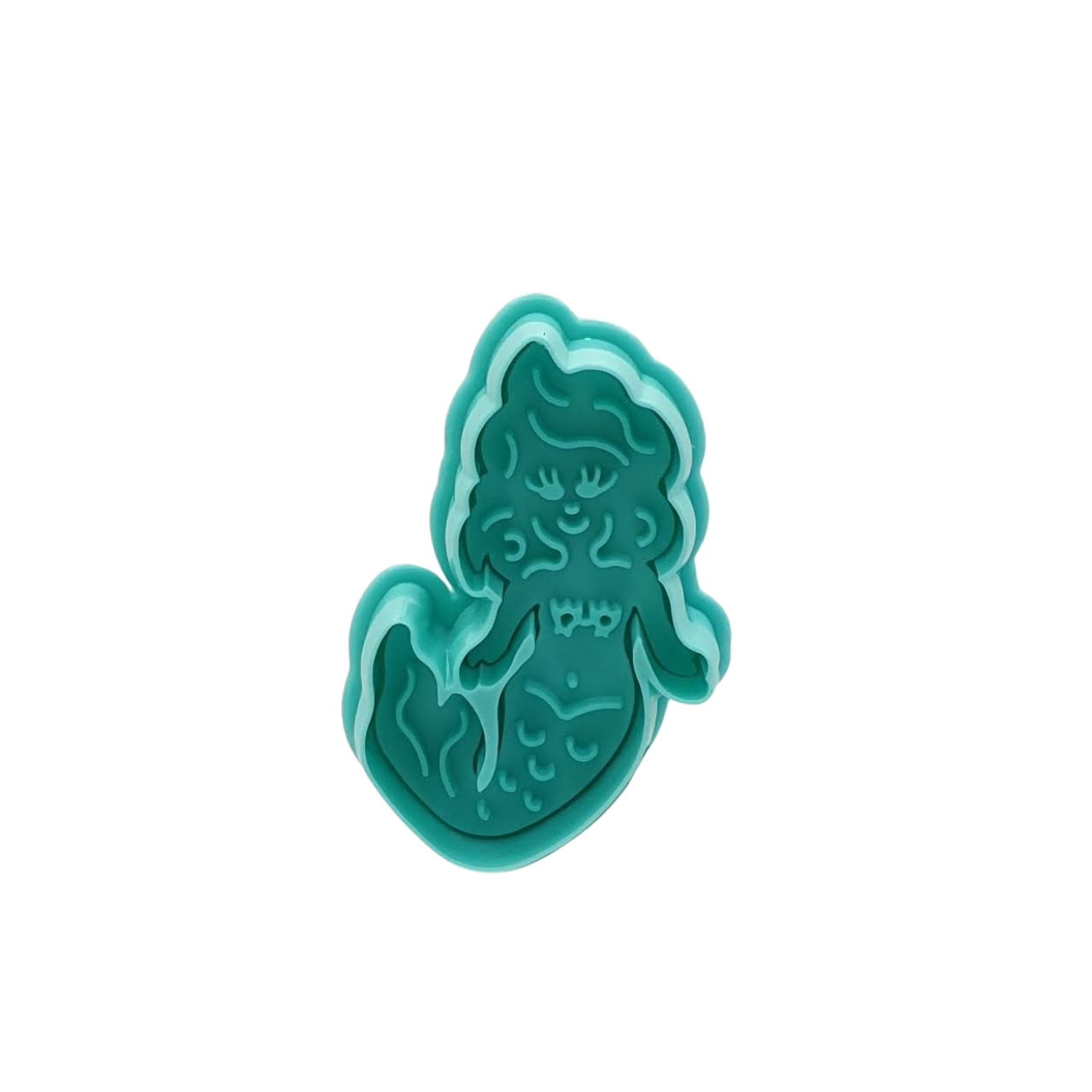 Mermaid 5.5cm Plastic Cookie Cutter & Stamp